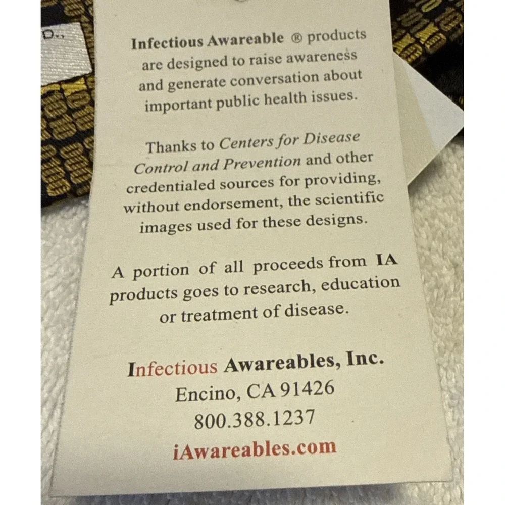 Infectious Awareables Classic NWT Hand Made 100% Silk My Doom‎ Tie USA